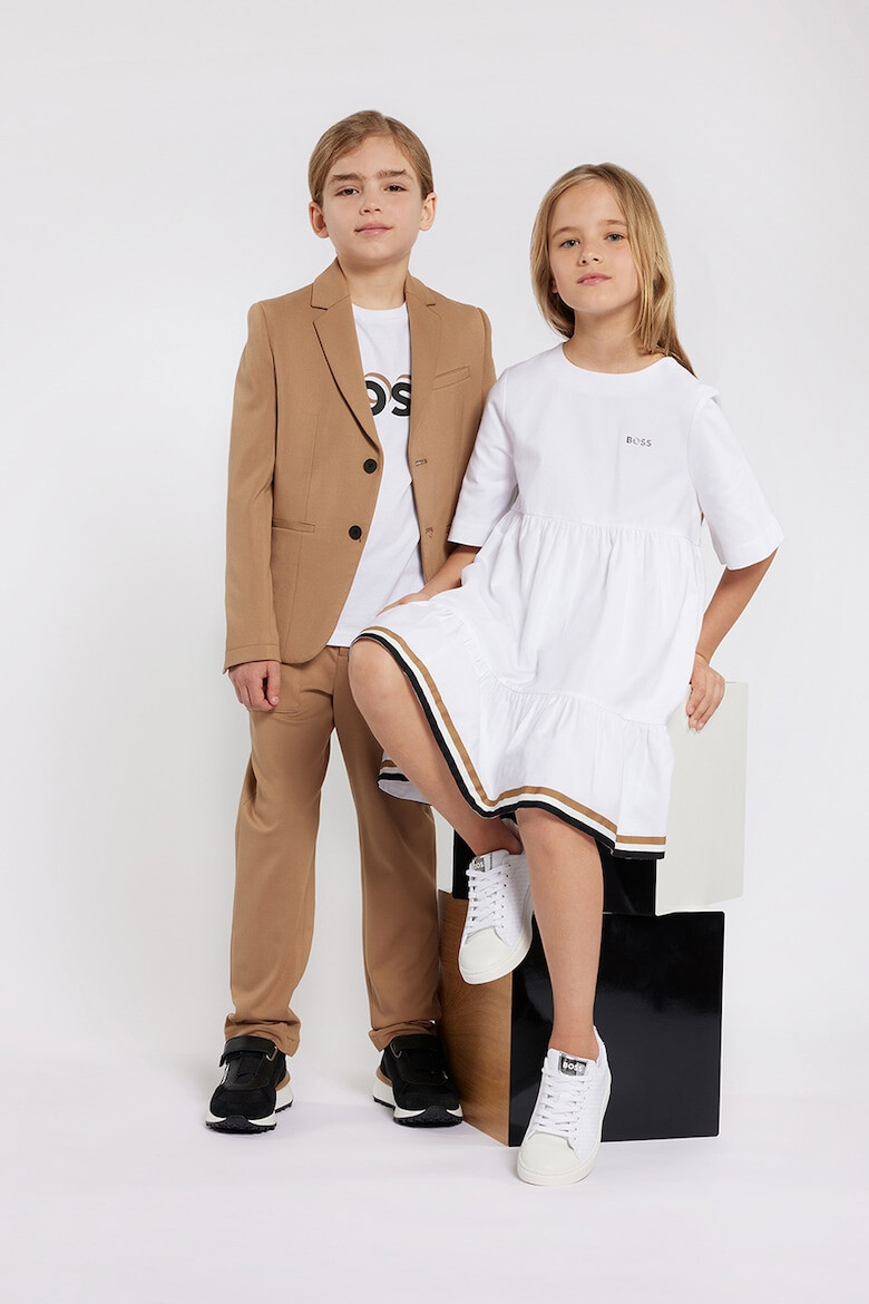 BOSS Kidswear Разкроена рокля с лого - Pepit.bg