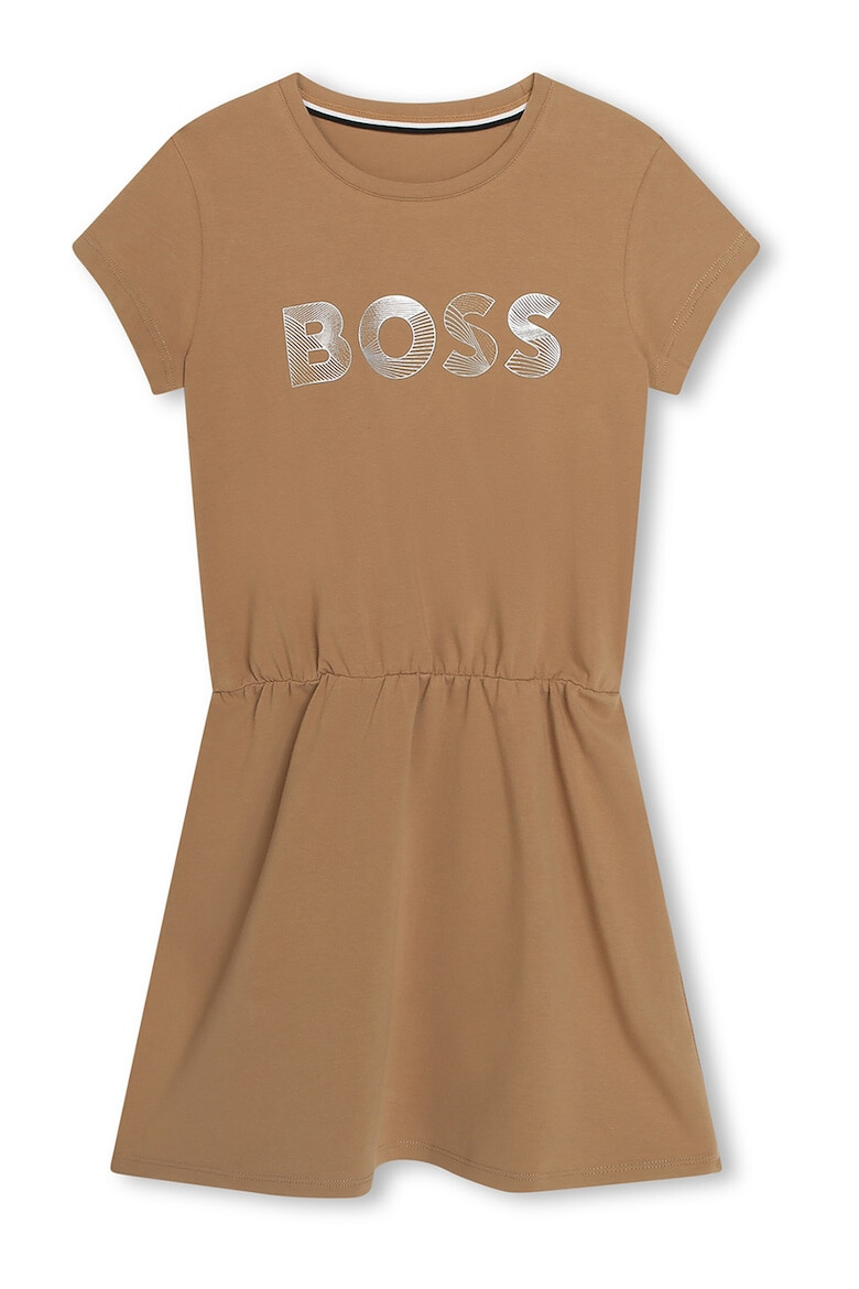 BOSS Kidswear Разкроена рокля с лого - Pepit.bg