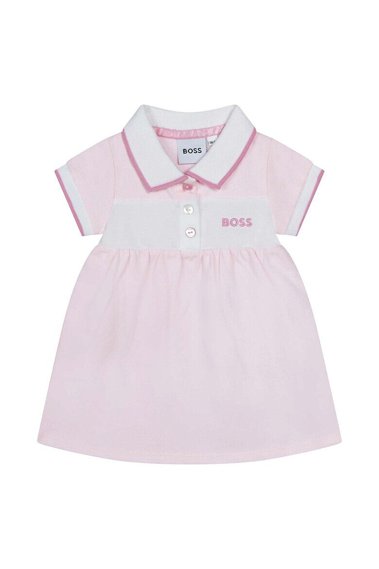 BOSS Kidswear Рокля тип тениска с ефект на пике - Pepit.bg