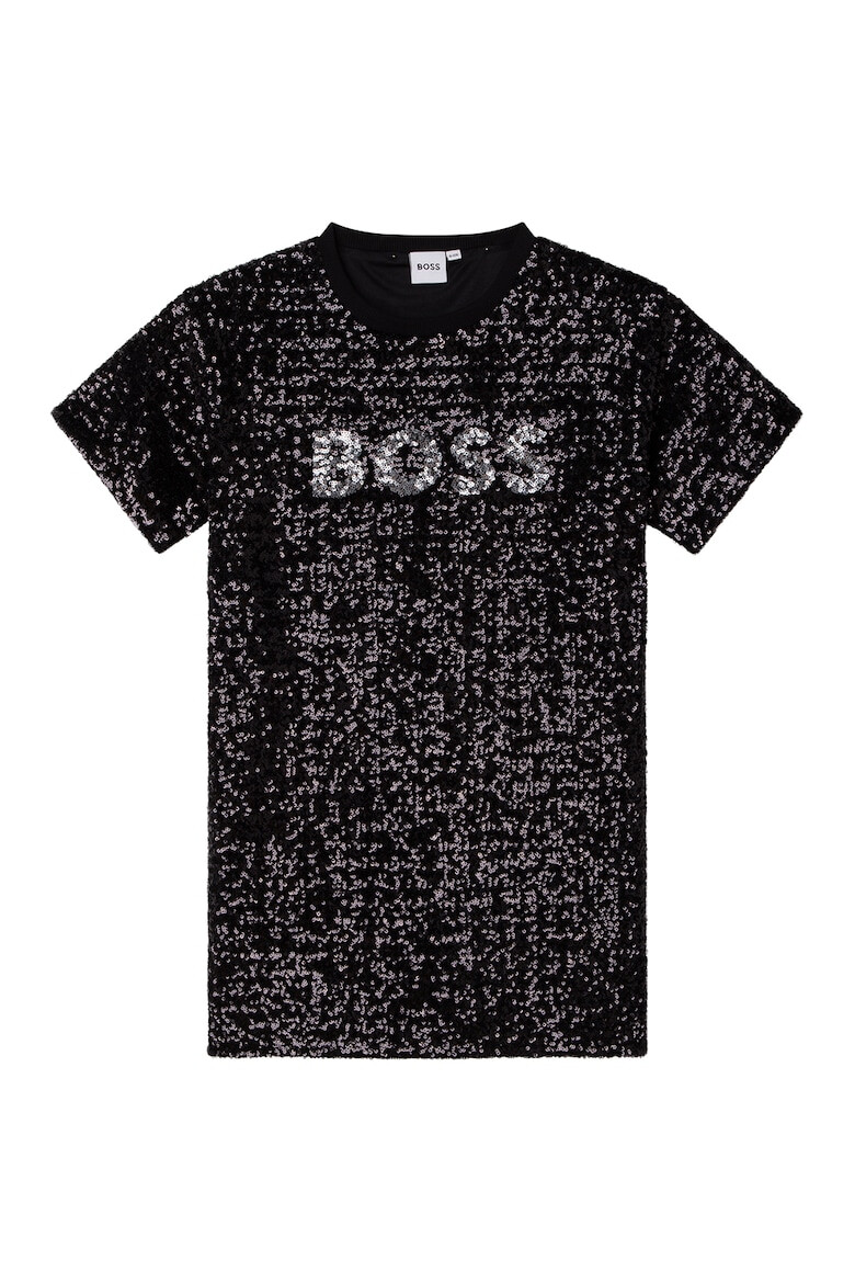 BOSS Kidswear Рокля тип тениска с пайети - Pepit.bg