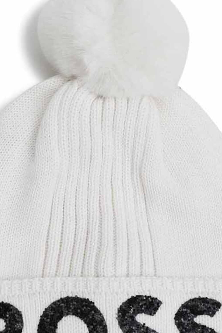 BOSS Kidswear Шапка с лого и помпон - Pepit.bg