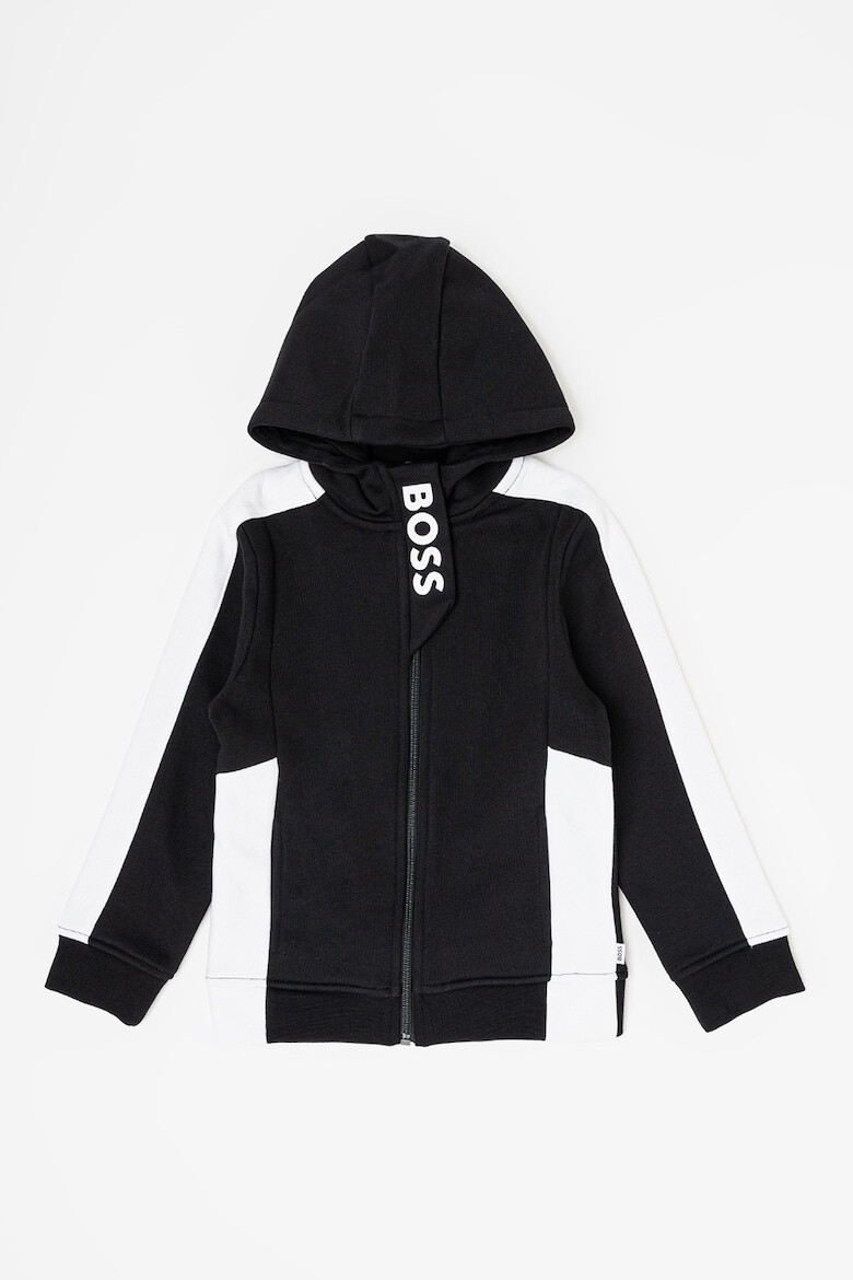 BOSS Kidswear Спортен екип с качулка и цветен блок - Pepit.bg