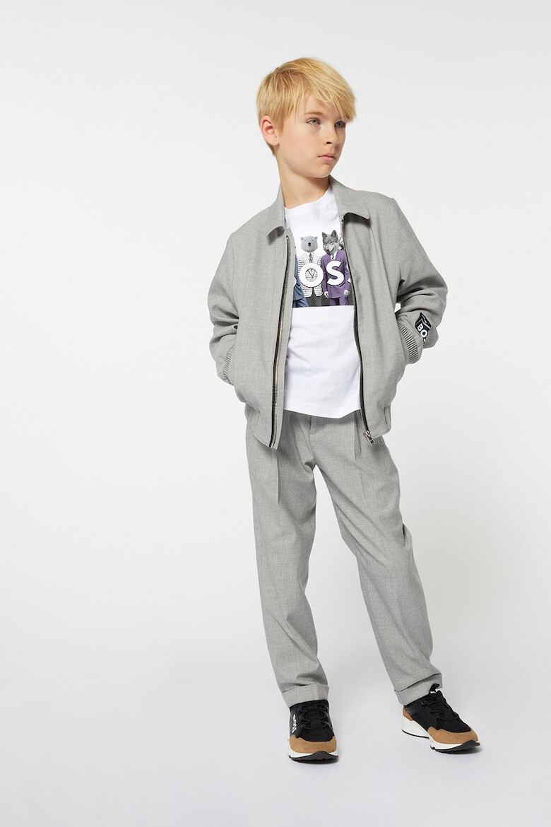 BOSS Kidswear Спортни обувки с велур - Pepit.bg