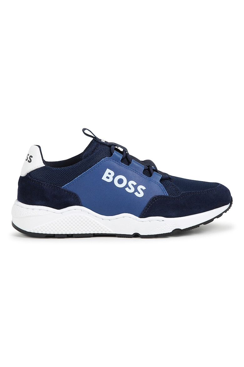 BOSS Kidswear Спортни обувки с велур - Pepit.bg