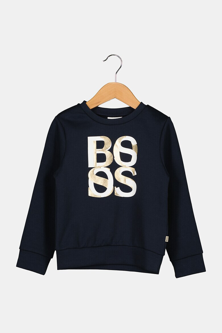 BOSS Kidswear Суитшърт с метализирано лого - Pepit.bg