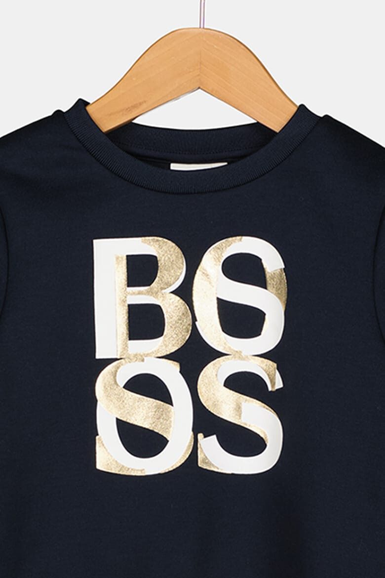 BOSS Kidswear Суитшърт с метализирано лого - Pepit.bg