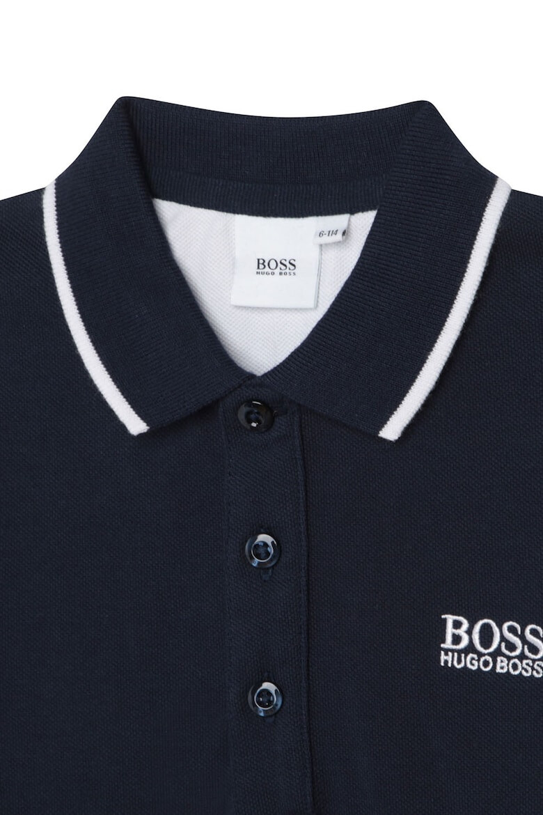 BOSS Kidswear Тениска от пике с яка - Pepit.bg