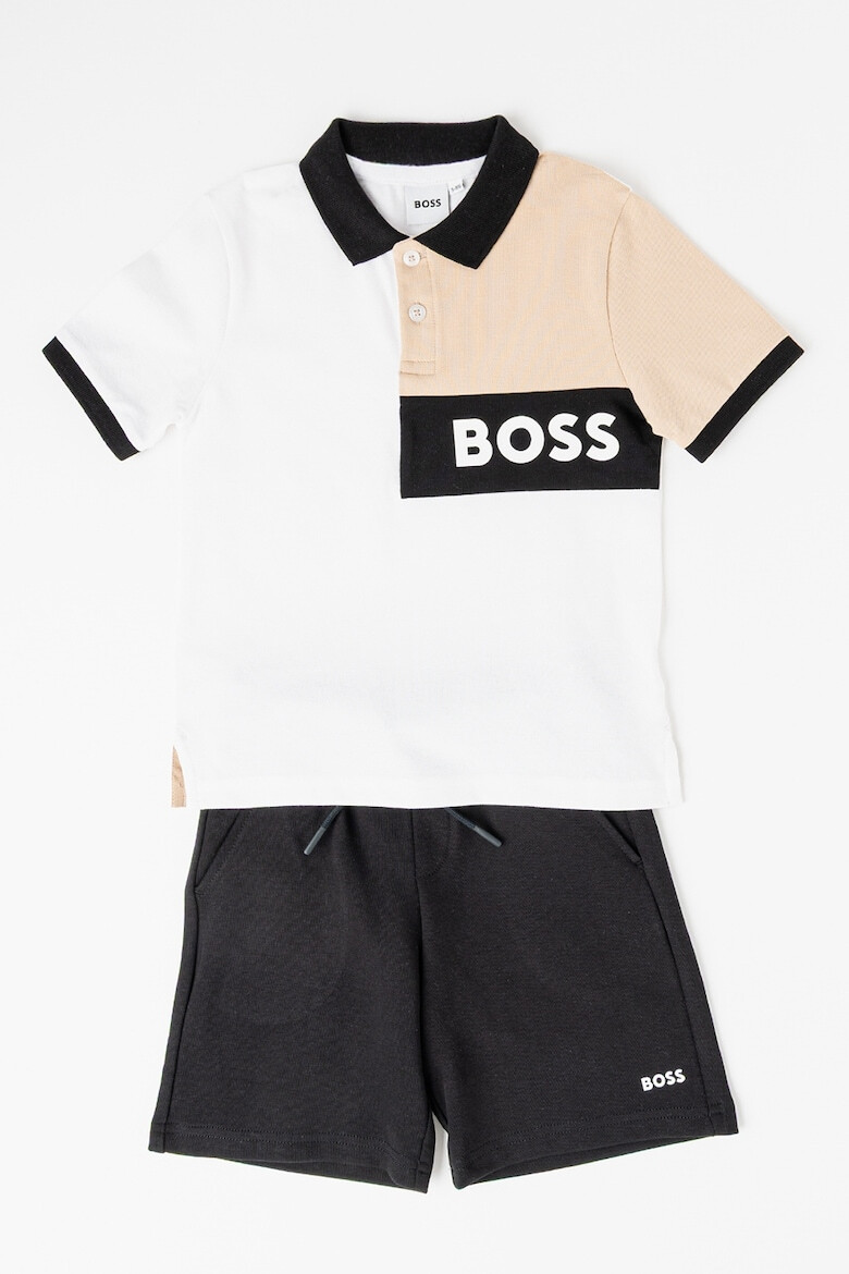 BOSS Kidswear Тениска с яка и бермуди - Pepit.bg