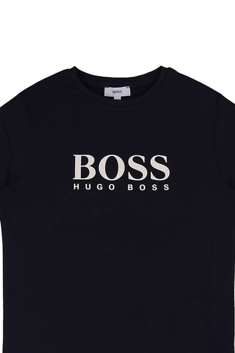 BOSS Kidswear Тениска с овално деколте и лого 1 - Pepit.bg