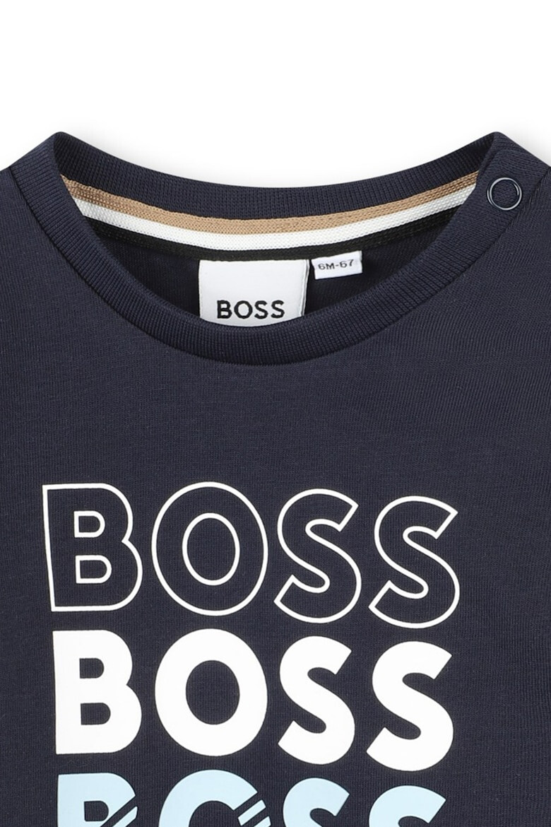 BOSS Kidswear Тениска с овално деколте и лого - Pepit.bg