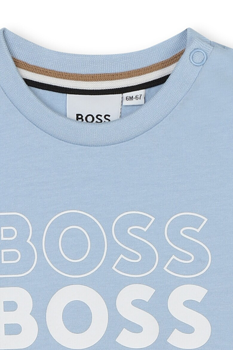 BOSS Kidswear Тениска с овално деколте и лого - Pepit.bg