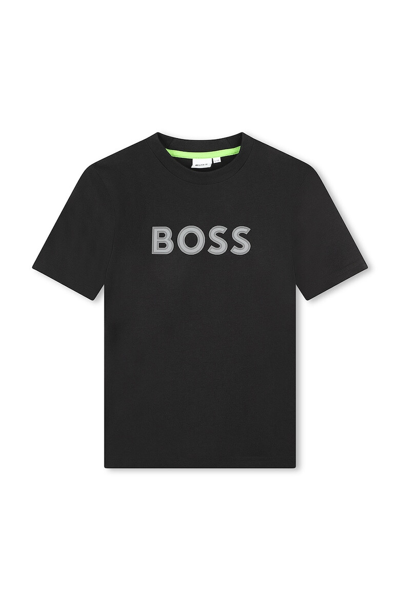 BOSS Kidswear Тениска с овално деколте и лого - Pepit.bg