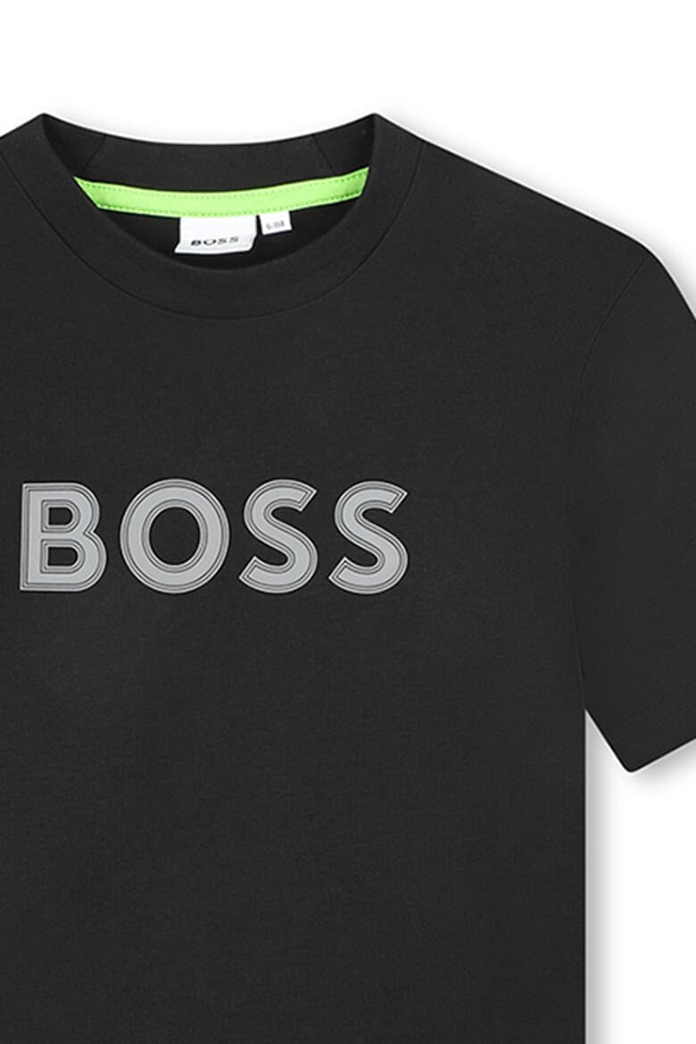 BOSS Kidswear Тениска с овално деколте и лого - Pepit.bg