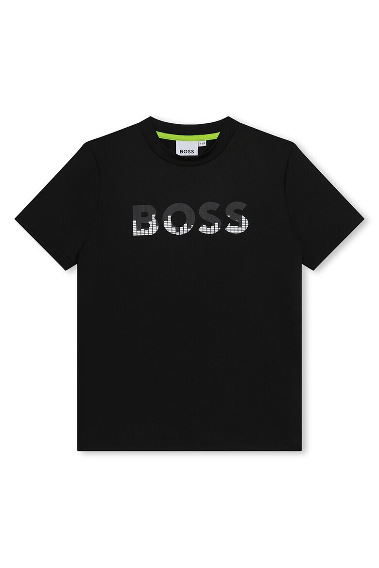 BOSS Kidswear Тениска с овално деколте и лого - Pepit.bg