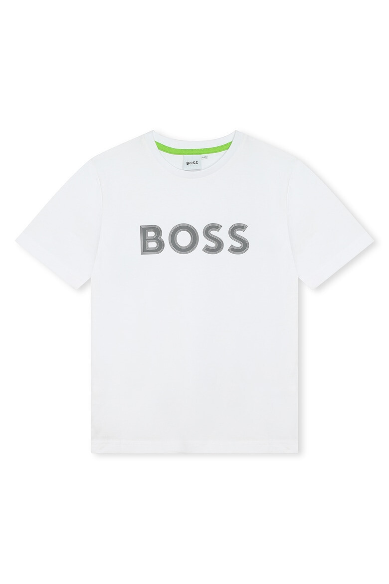 BOSS Kidswear Тениска с овално деколте и лого - Pepit.bg