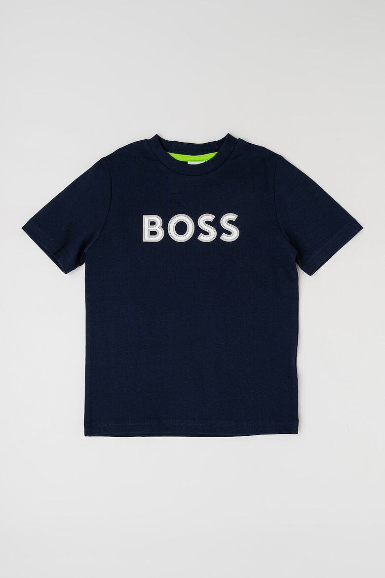 BOSS Kidswear Тениска с овално деколте и лого - Pepit.bg