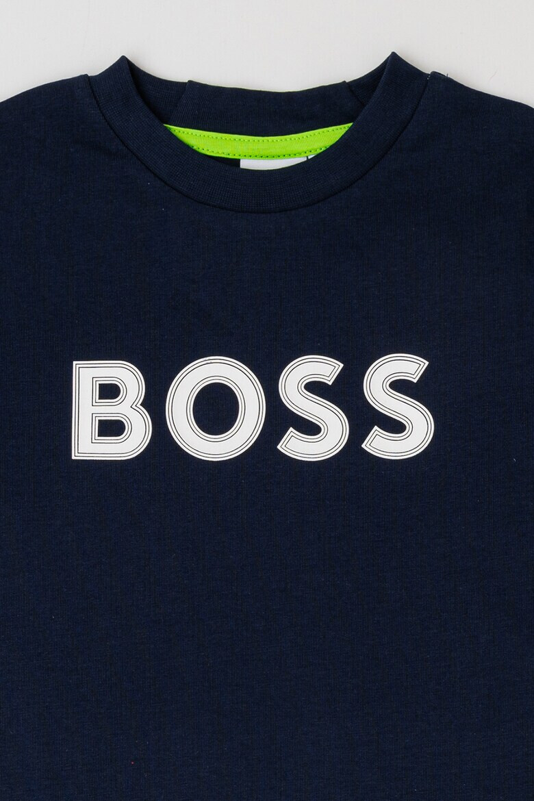 BOSS Kidswear Тениска с овално деколте и лого - Pepit.bg