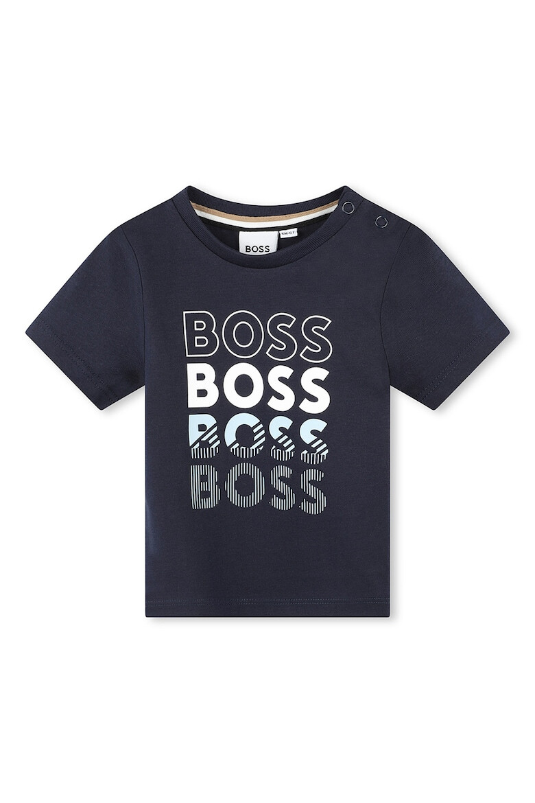 BOSS Kidswear Тениска с овално деколте и лого - Pepit.bg