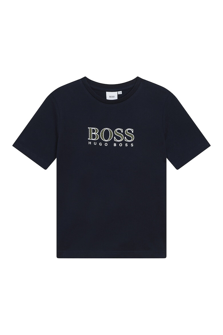 BOSS Kidswear Тениска с овално деколте и лого - Pepit.bg