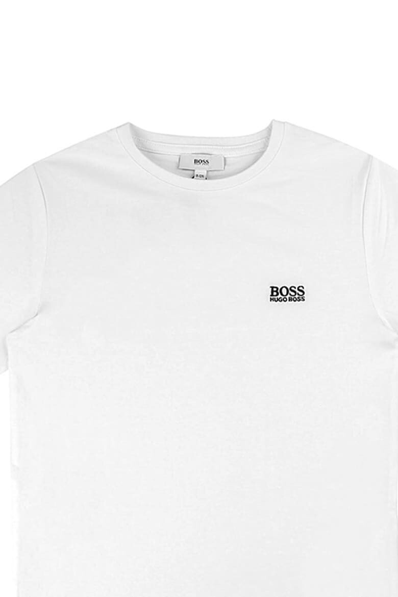 BOSS Kidswear Тениска с овално деколте и лого на гърдите - Pepit.bg