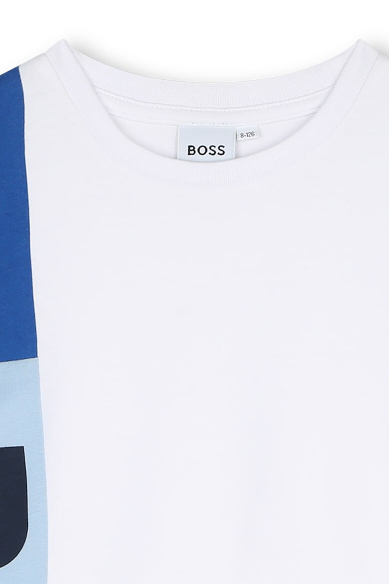 BOSS Kidswear Тениска с цветен блок и лого - Pepit.bg