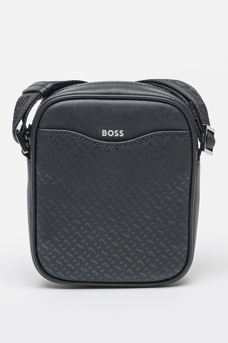 BOSS Кожена чанта с принт - Pepit.bg