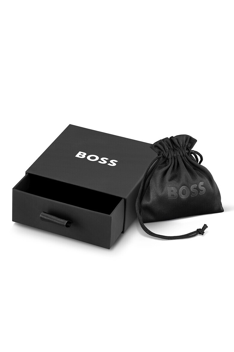 BOSS Кожена гривна с метален клипс - Pepit.bg