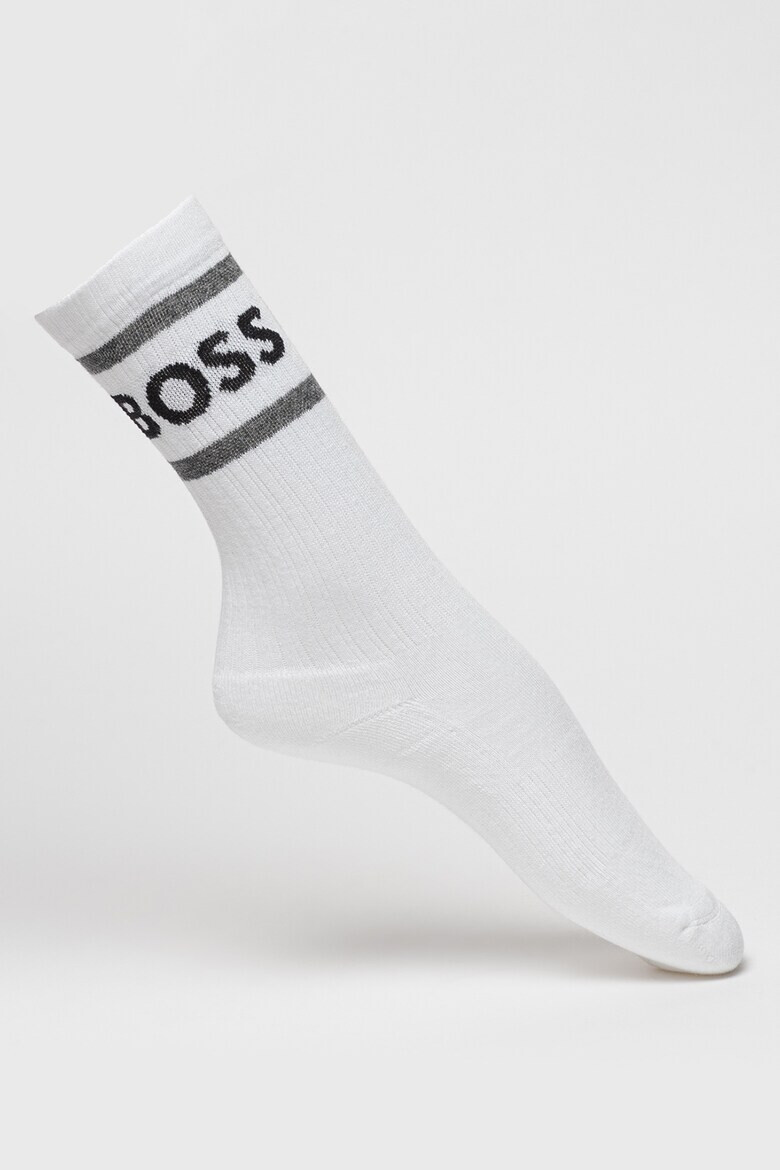 BOSS Къси чорапи с лого - 3 чифта - Pepit.bg