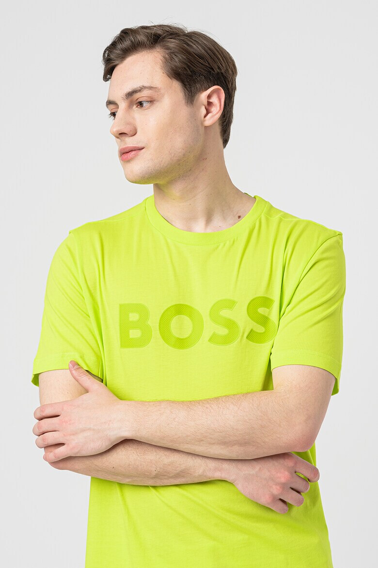 BOSS Памучна тениска с лого - Pepit.bg
