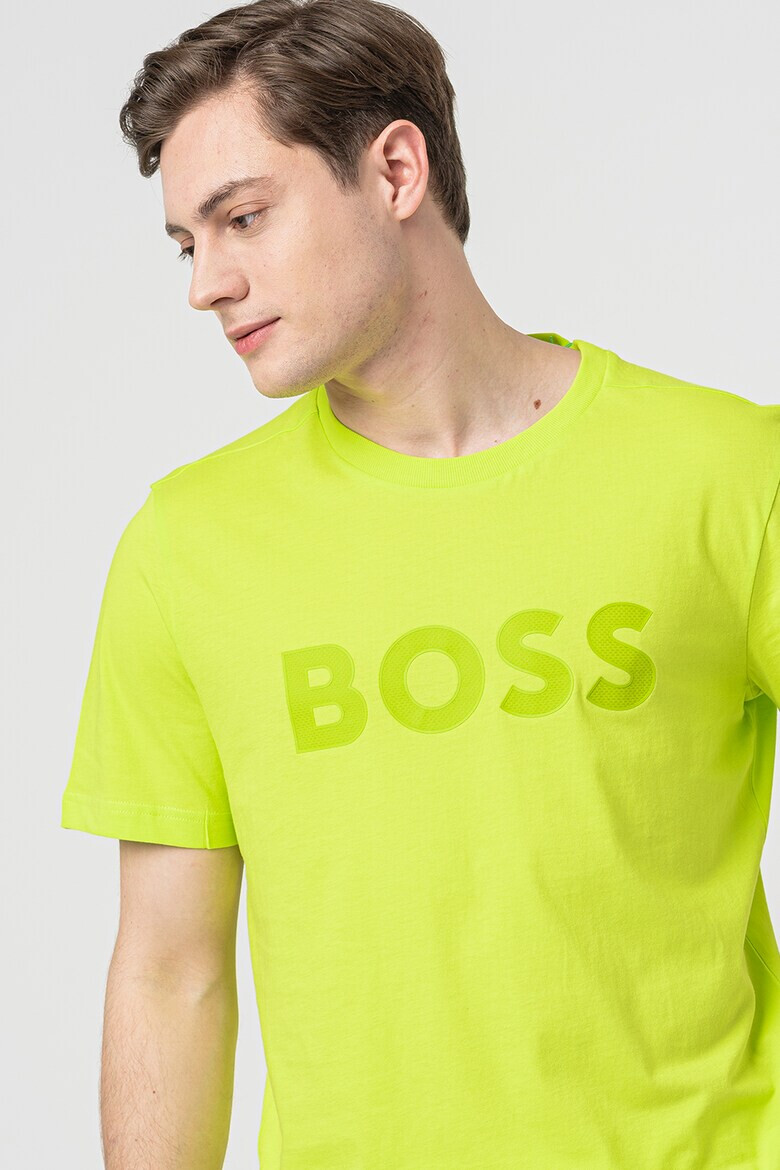 BOSS Памучна тениска с лого - Pepit.bg