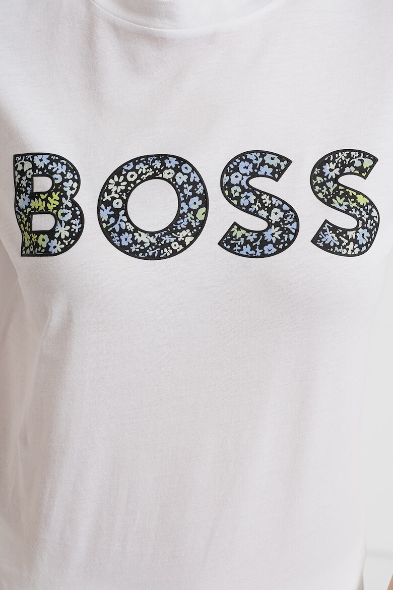 BOSS Памучна тениска с лого - Pepit.bg