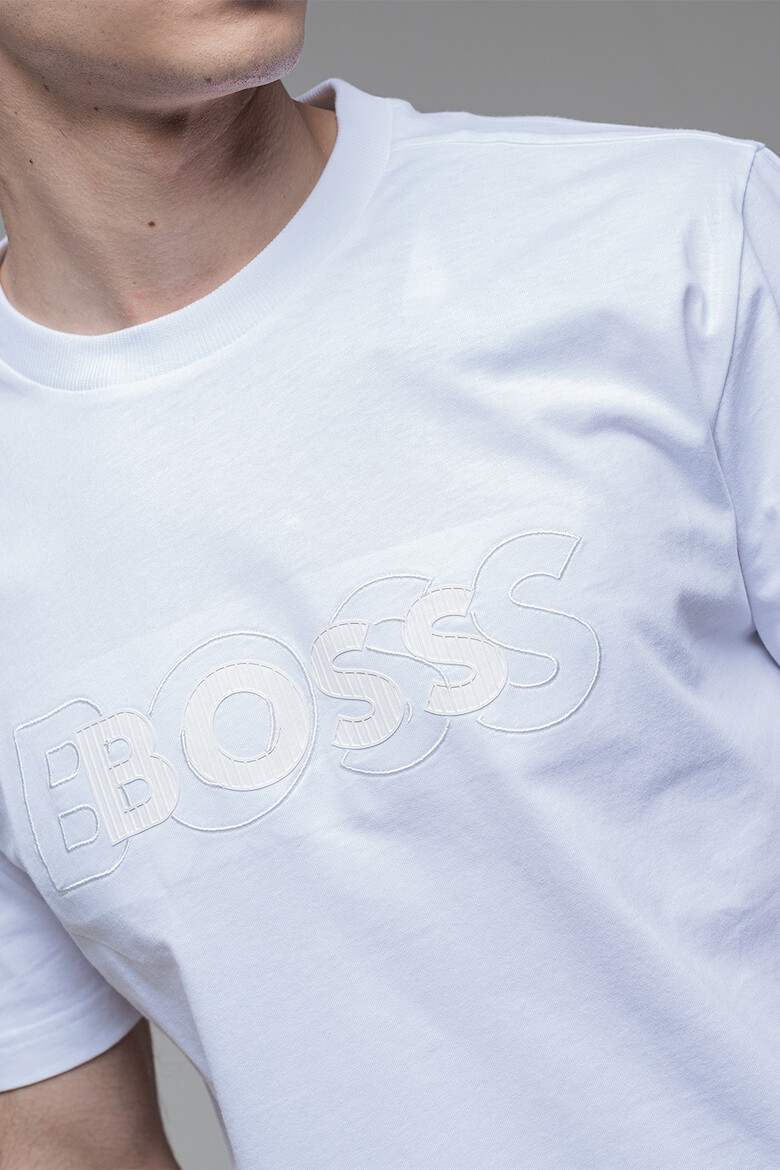 BOSS Памучна тениска с лого - Pepit.bg