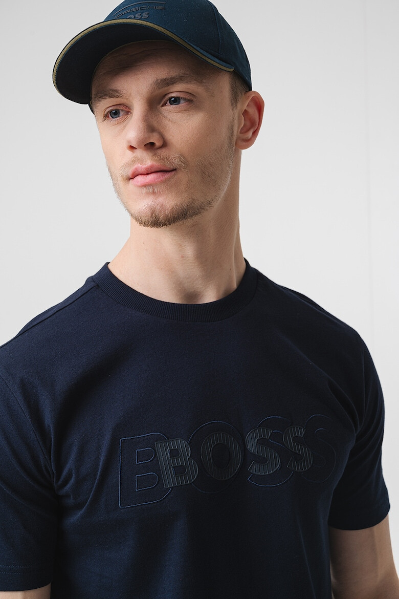 BOSS Памучна тениска с лого - Pepit.bg