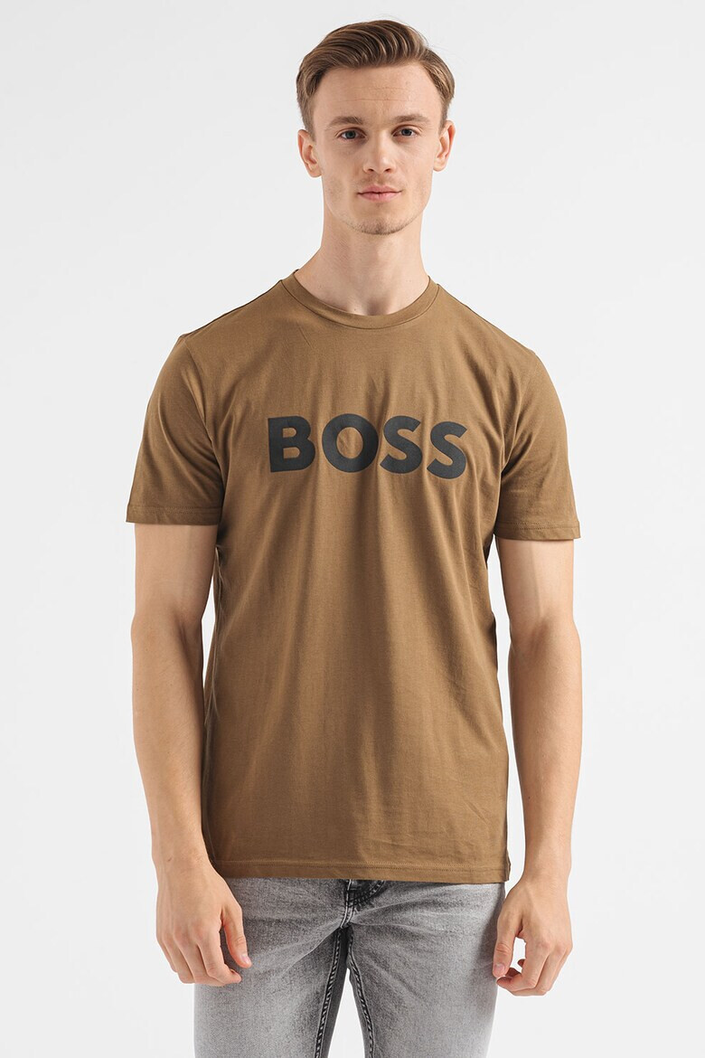 BOSS Памучна тениска Thinking с лого - Pepit.bg