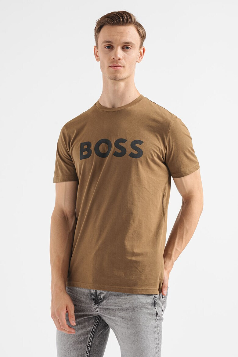BOSS Памучна тениска Thinking с лого - Pepit.bg