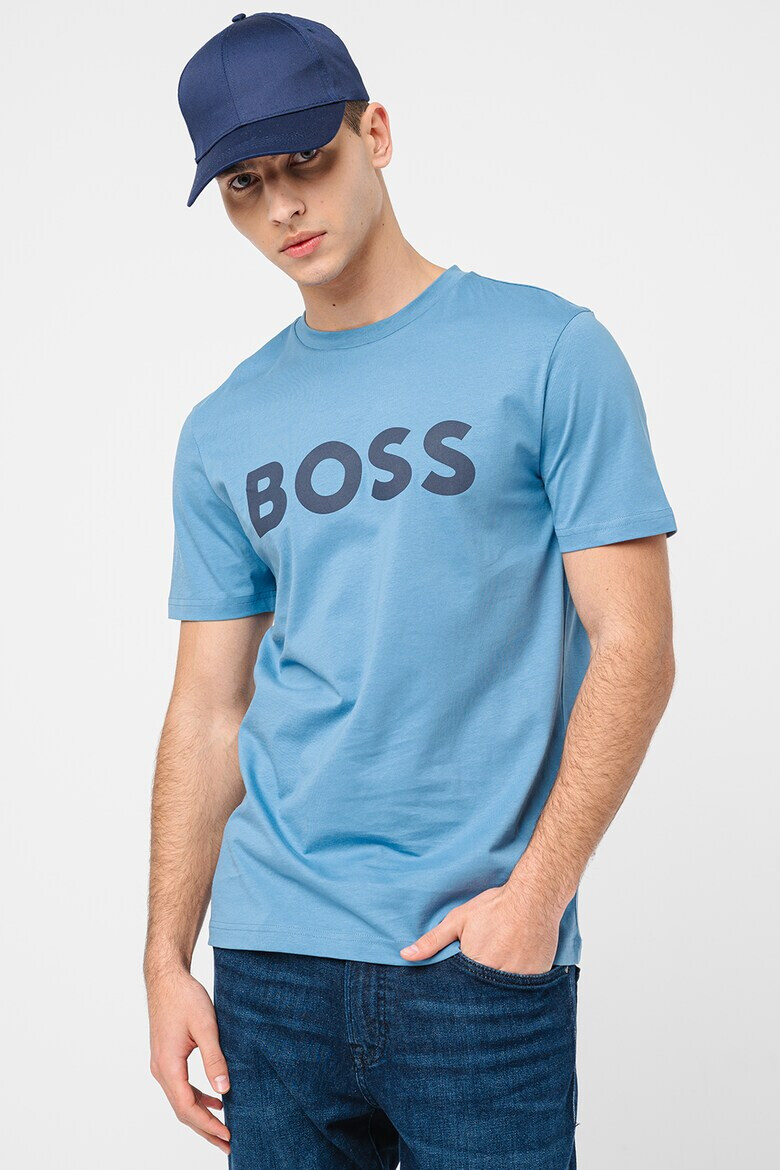 BOSS Памучна тениска Thinking с лого - Pepit.bg