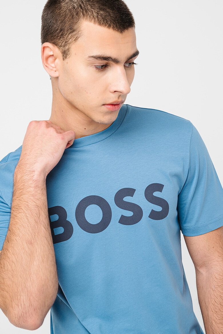 BOSS Памучна тениска Thinking с лого - Pepit.bg