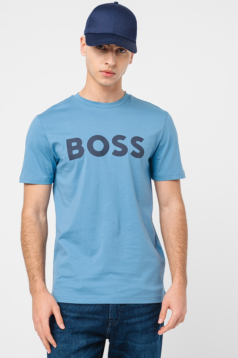 BOSS Памучна тениска Thinking с лого - Pepit.bg