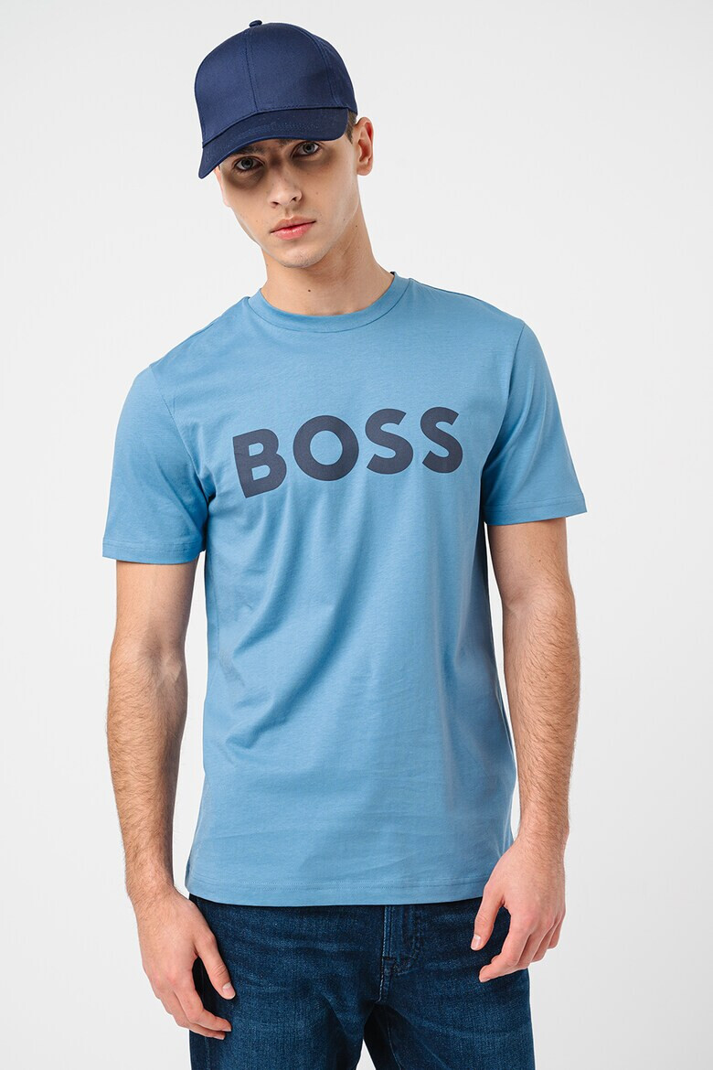 BOSS Памучна тениска Thinking с лого - Pepit.bg