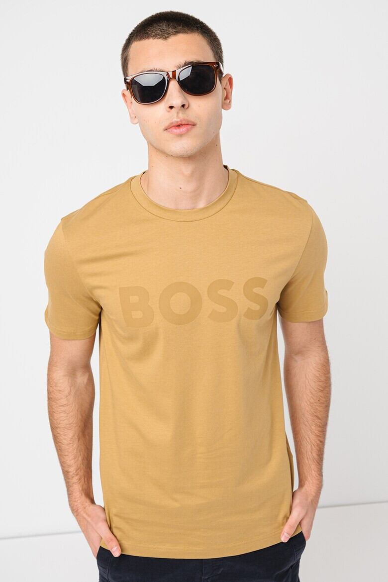 BOSS Памучна тениска Thinking с лого - Pepit.bg