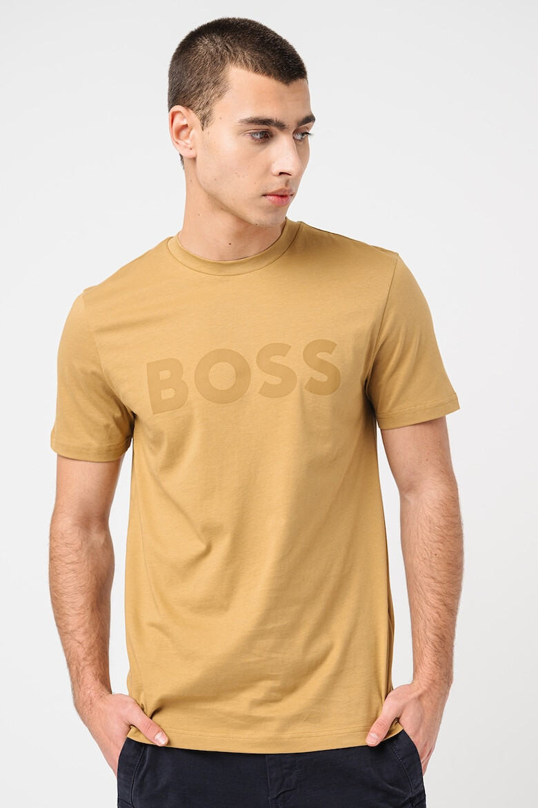 BOSS Памучна тениска Thinking с лого - Pepit.bg