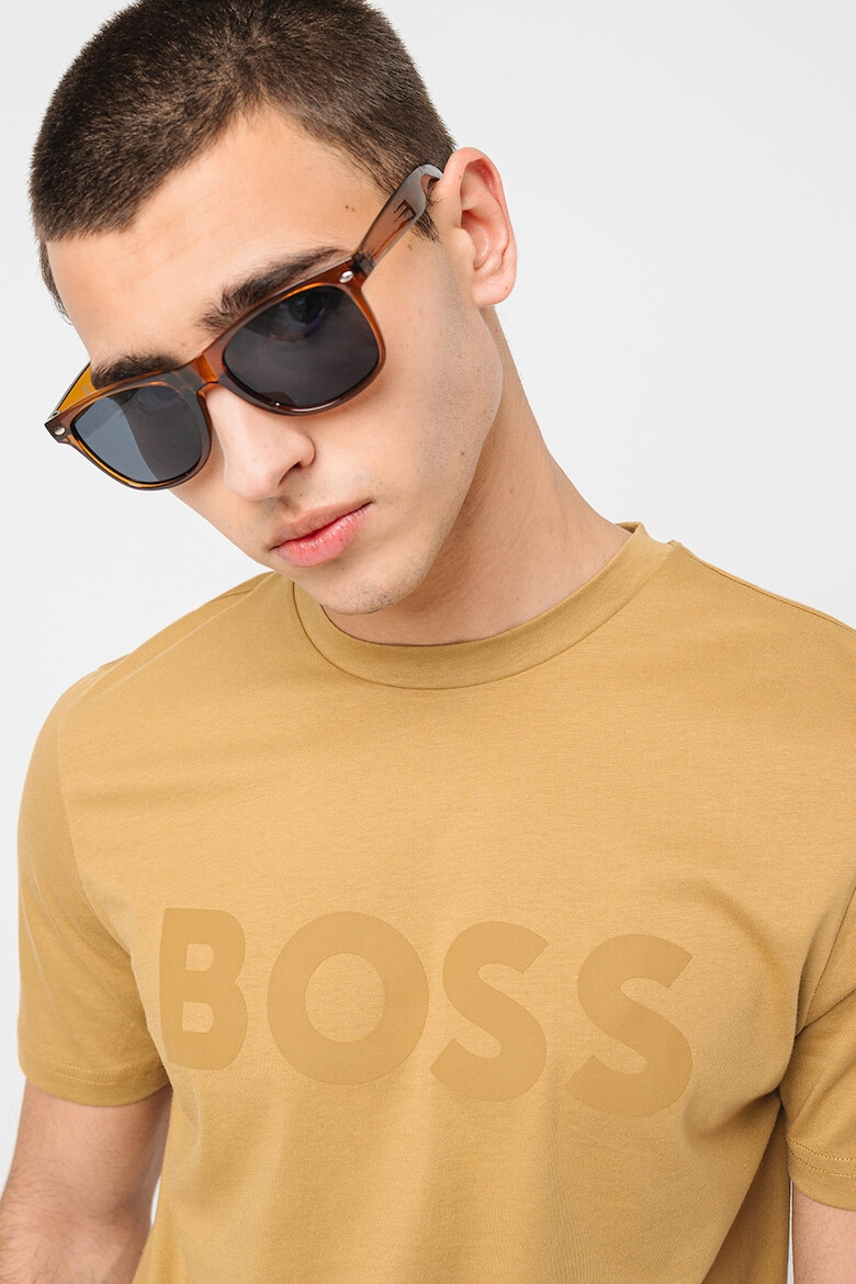 BOSS Памучна тениска Thinking с лого - Pepit.bg