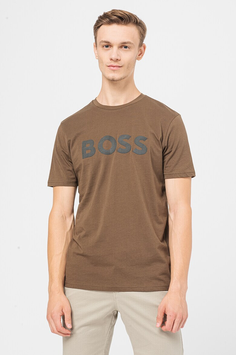 BOSS Памучна тениска Thinking с лого - Pepit.bg