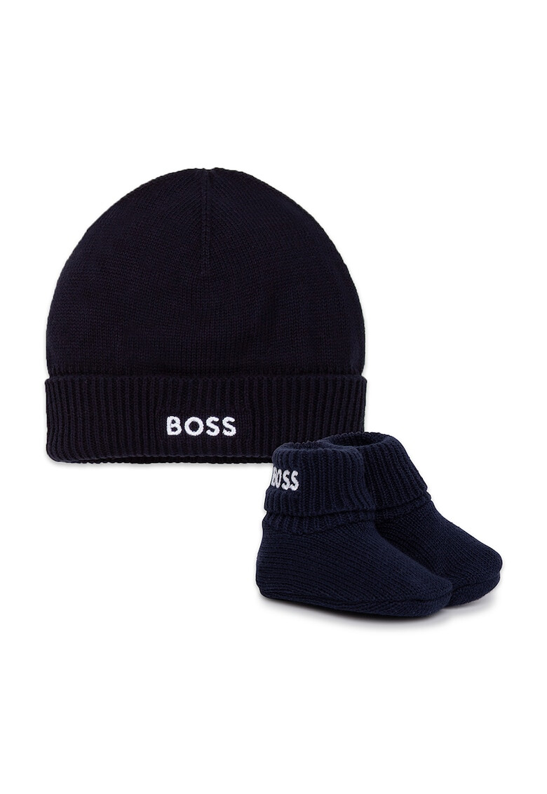 BOSS Kidswear Плетена шапка и буйки с лого - Pepit.bg