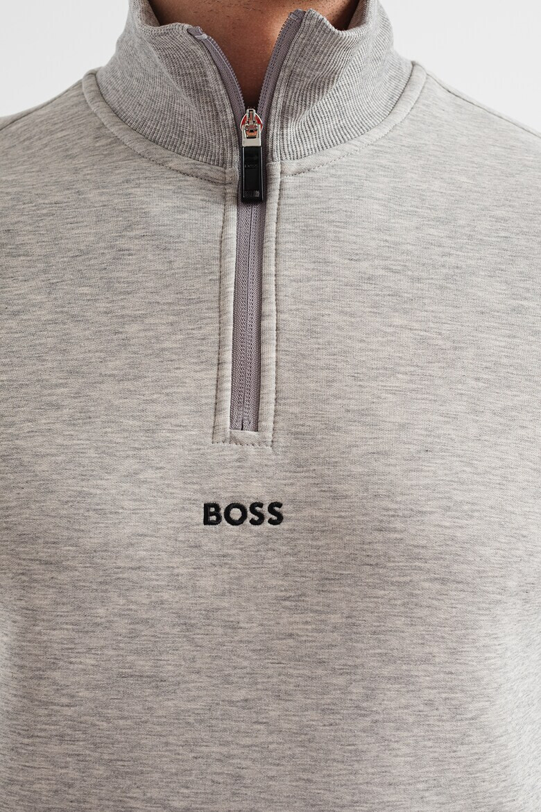 BOSS Суитшърт Sweat1 с къс цип - Pepit.bg