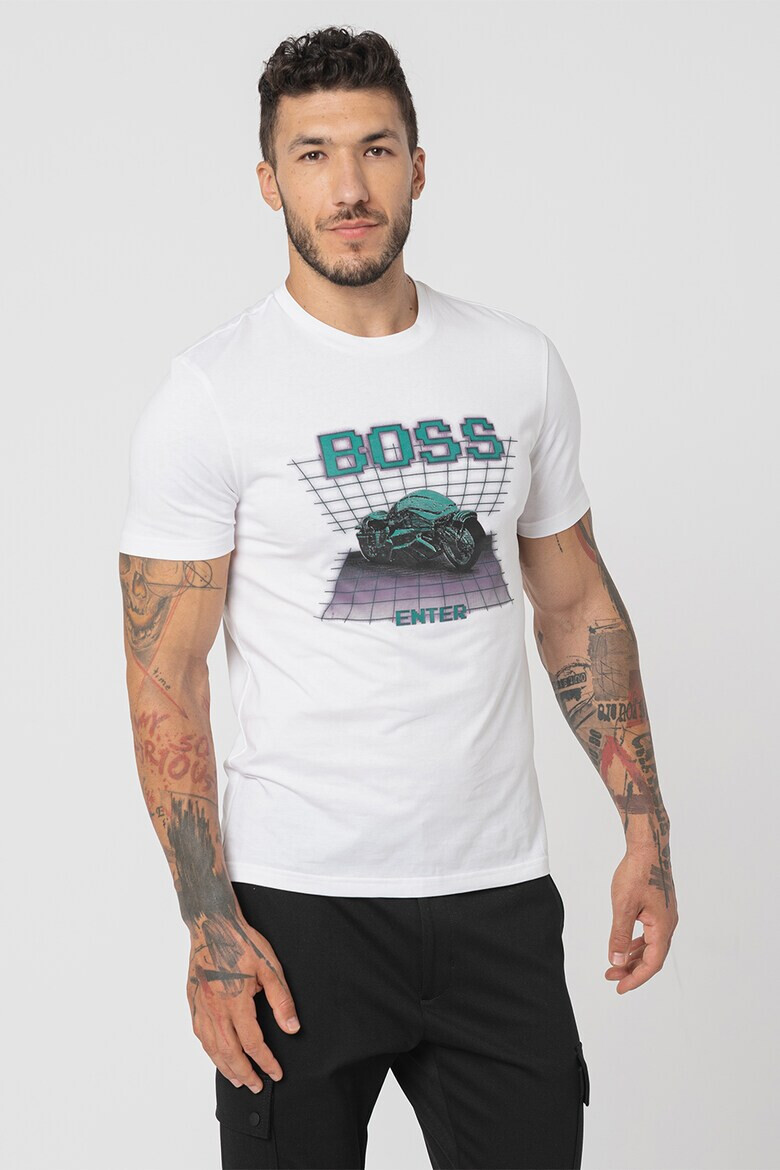 BOSS Тениска Enter с щампа - Pepit.bg