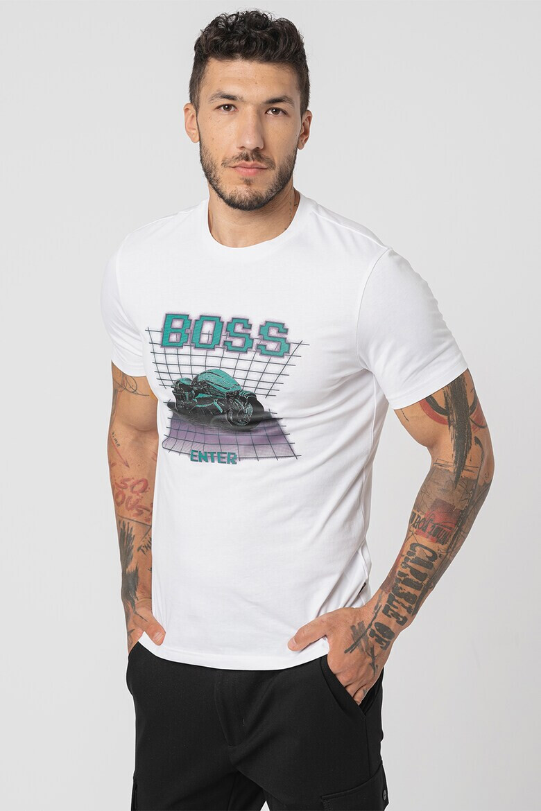 BOSS Тениска Enter с щампа - Pepit.bg