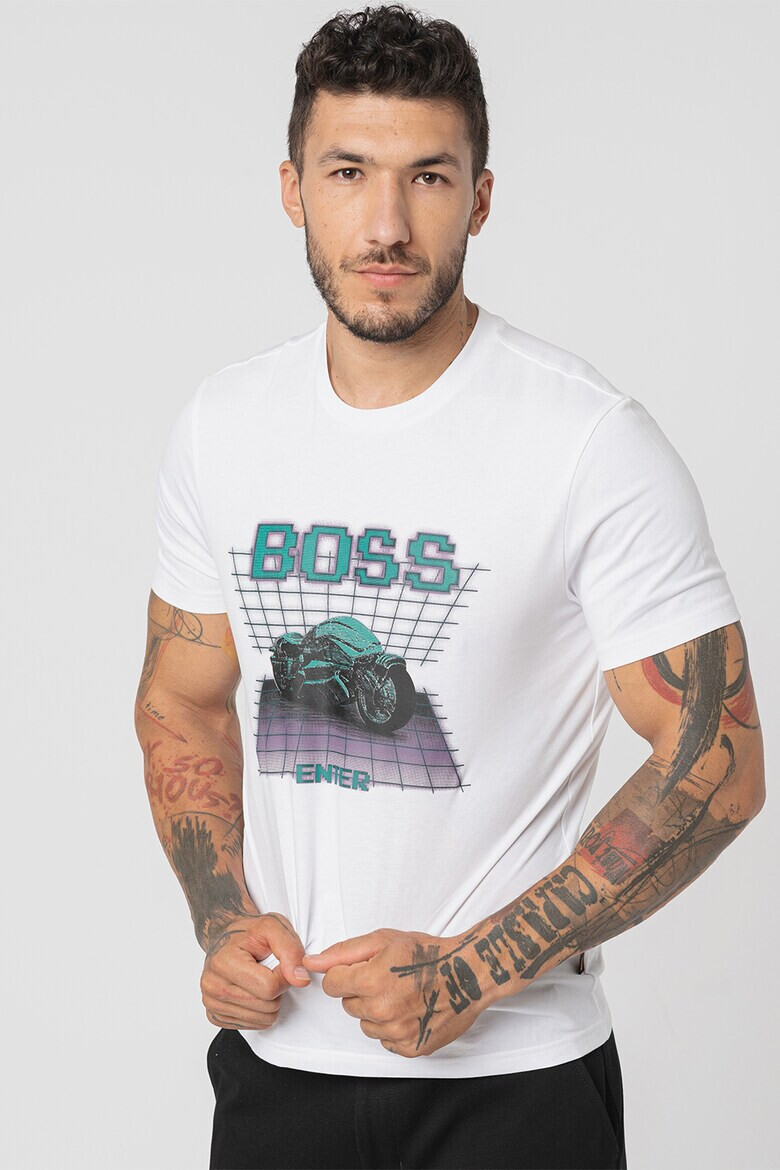 BOSS Тениска Enter с щампа - Pepit.bg