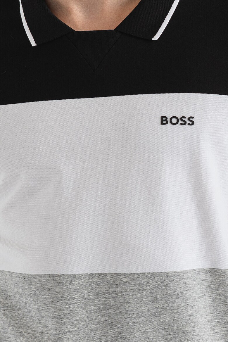 BOSS Тениска с яка и лого - Pepit.bg