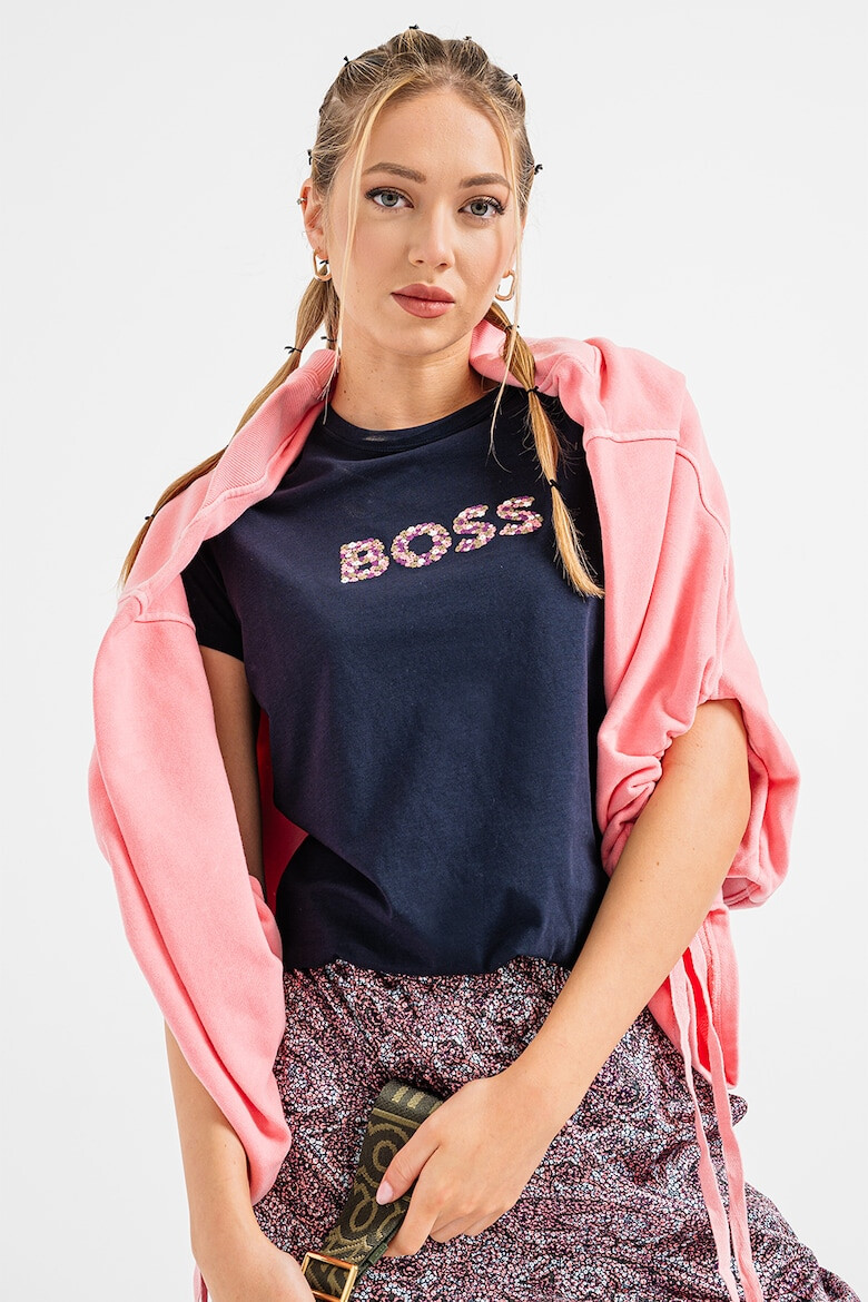 BOSS Тениска Elogo с овално деколте - Pepit.bg